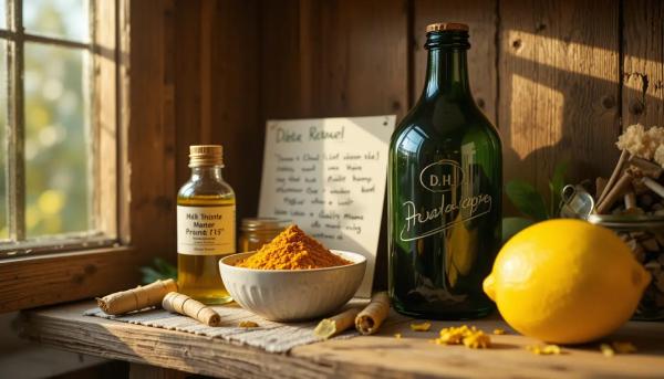 Andropoz döneminde karaci?er sa?l???n? desteklemek için süt devedikeni, enginar ve zerdeçall? bitkisel kar???m