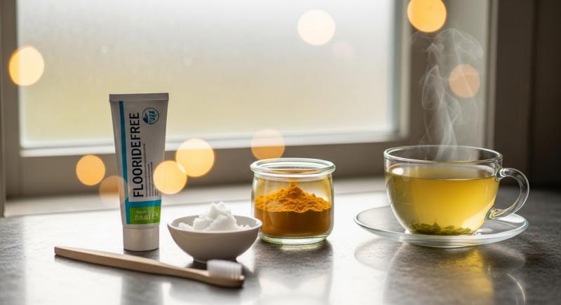 Agir Metal Detoksu Dogal Bakim Florursuz Dis Macunu Hindistan Ceviz Yagi Zerdecal Yesil Cay Bokeh Gorsel