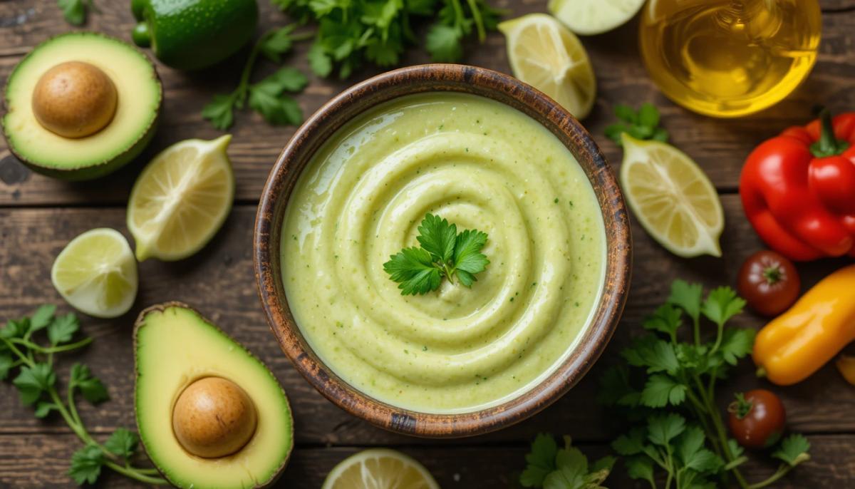 Avokadolu ranch sos tarifi yapılışı malzemeler avokado lime kişniş mayonez zeytinyağı