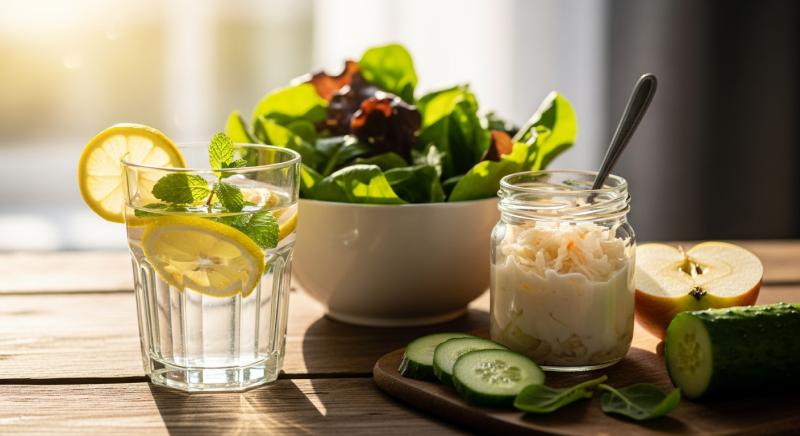 Bagirsak Detoksu Dogal Arinma Lifli Gidalar Fermente Bokeh Gorseli