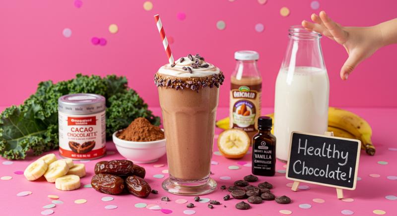 Cikolata Kale Detoks Smoothie Cocuklar Icin