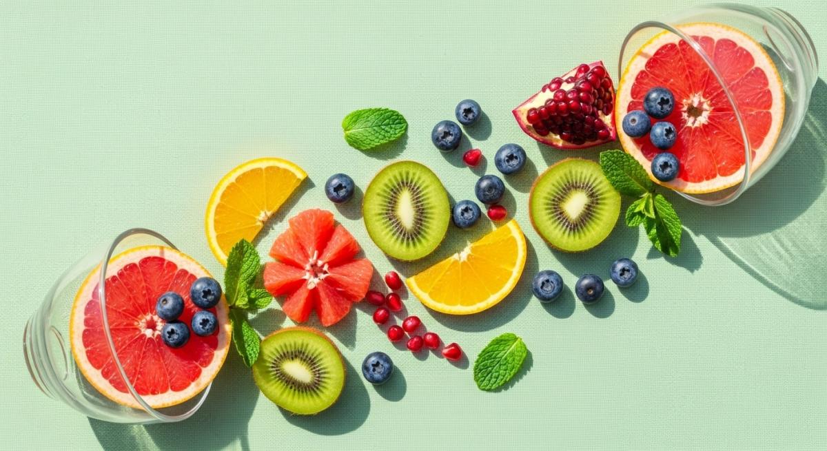 Detoks Icin Renkli Meyveler Yakin Plan Eglenceli Gorsel