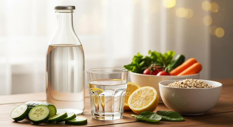 Detoks Surecinde Su Tuketimi Lifli Gidalar Bokeh Dogal Isik Gorseli