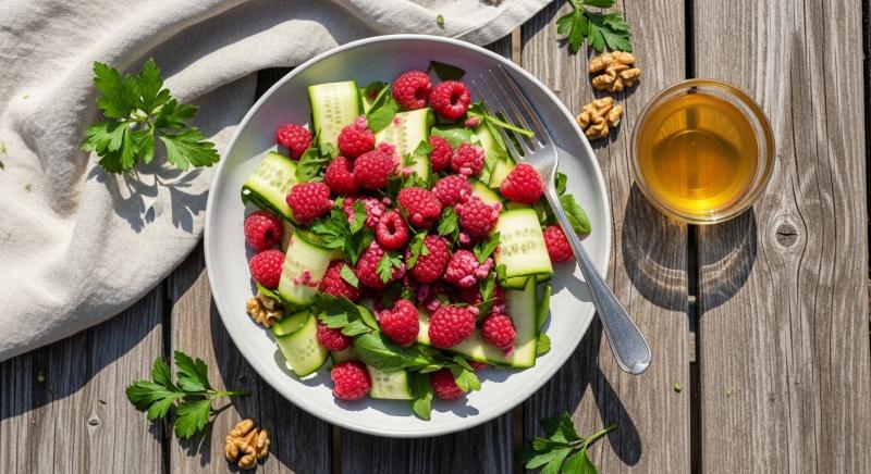 Dis Masada Ahududulu Ve Cevizli Detoks Salata Sunumu