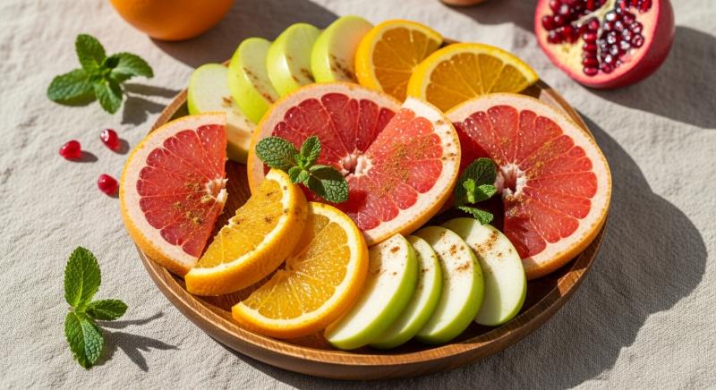 Greyfurt Portakal Elma Nane Meyve Tabagi