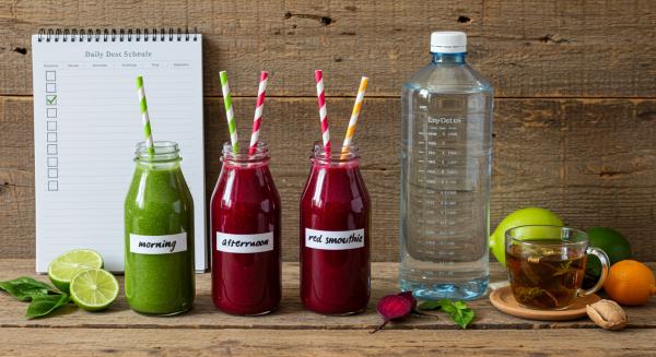 Günlük detoks içecek planı smoothie tarifleri detoks suyu programı zayıflatan çay su tüketimi