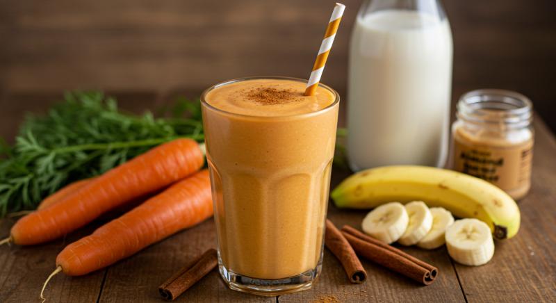 Havuc Smoothie Tarifi Badem Sutlu