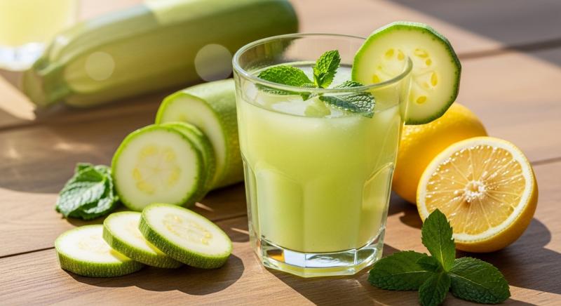 Kabak Detoksu Potasyum Faydasi Taze Yesil Detoks Icecegi Bokeh Gorsel