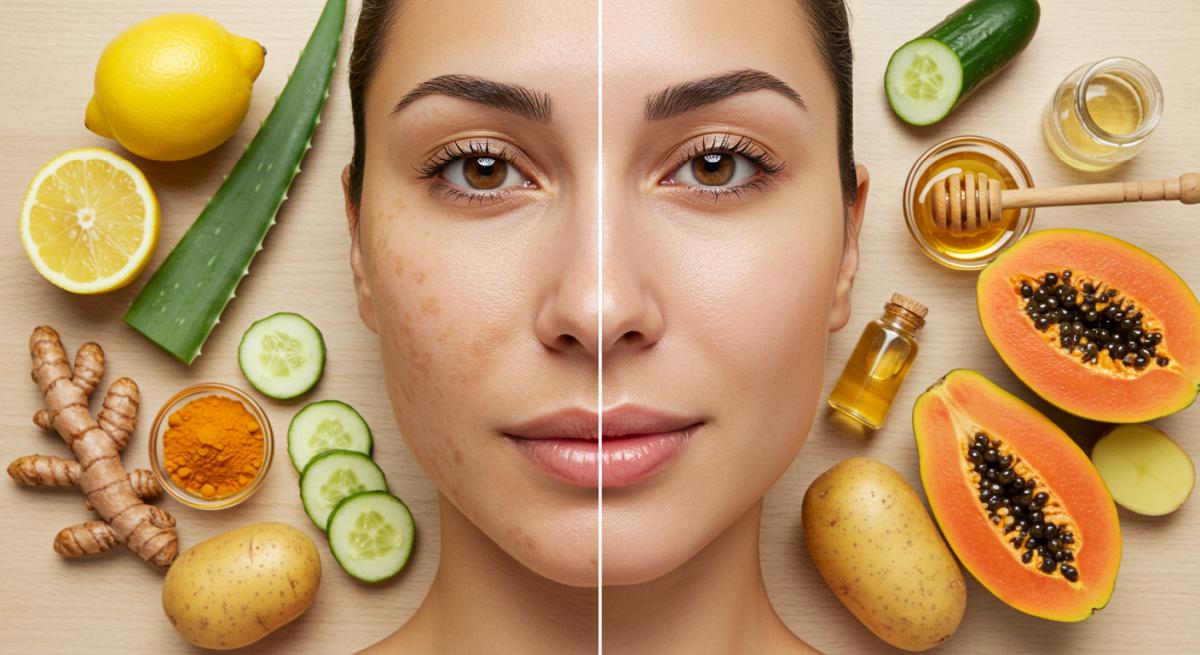 Kahverengi lekeler ve yaşlılık lekeleri için doğal çözüm tedavi yöntemleri limon aloe vera zerdeçal ve doğal malzemelerle cilt bakımı