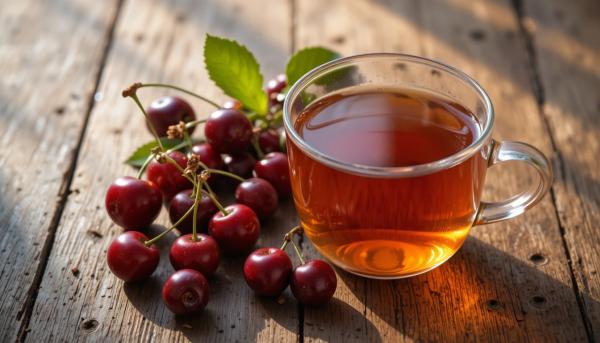 Kiraz Sapi Cayi Demleme Tencerede Makro