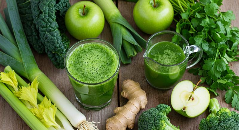 Kis Sebzeleriyle Hazirlanan Yesil Detoks Sulari