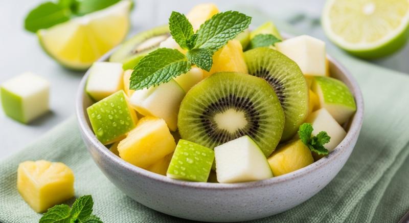 Kivi Ananas Elma Nane Detoks Meyve Salatasi