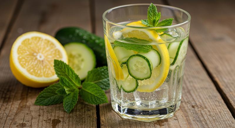 Limon Salatalik Nane Detoks Suyu