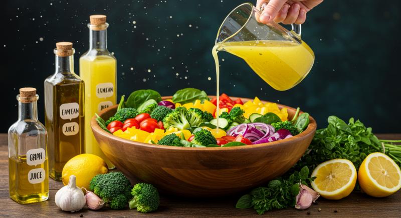 Limonlu Salata Sosu Zeytinyagli Tarif