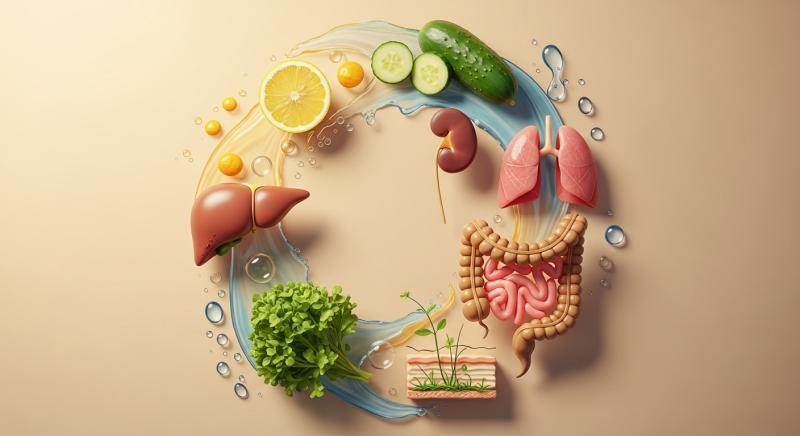 Organlarin Birlikte Calisan Detoks Sistemini Simgeliyen Dogal Gorsel