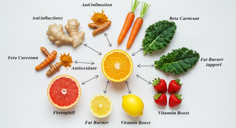 Portakalli Detoks Kombine Besinler Sinerjik Etki