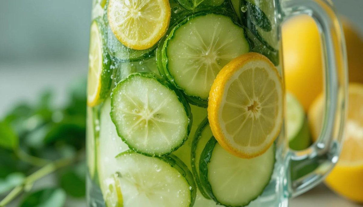 Salatalikli Limonlu Detoks Suyu