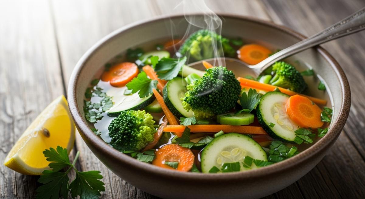 Sebzeli Detoks Corbasi Ve Saglikli Beslenme Ani