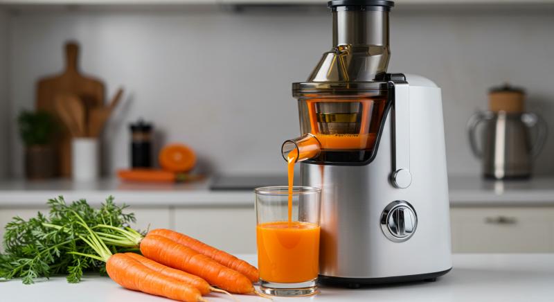 Slow Juicer Havuc Suyu Hazirlama