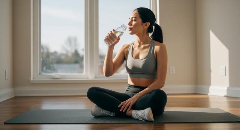 Spor Yapan Kadin Detoks Suyu Iciyor