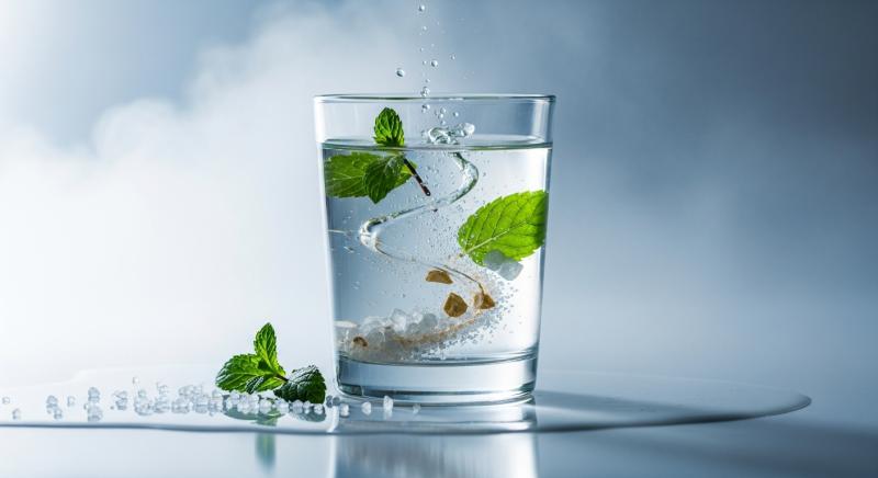 Su Ve Minerallerle Vucut Drenajini Simgeliyen Saf Gorsel