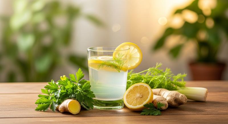 Toksinlerden Arinma Dogal Beslenme Limon Zencefil Maydanoz Bokeh Gorsel