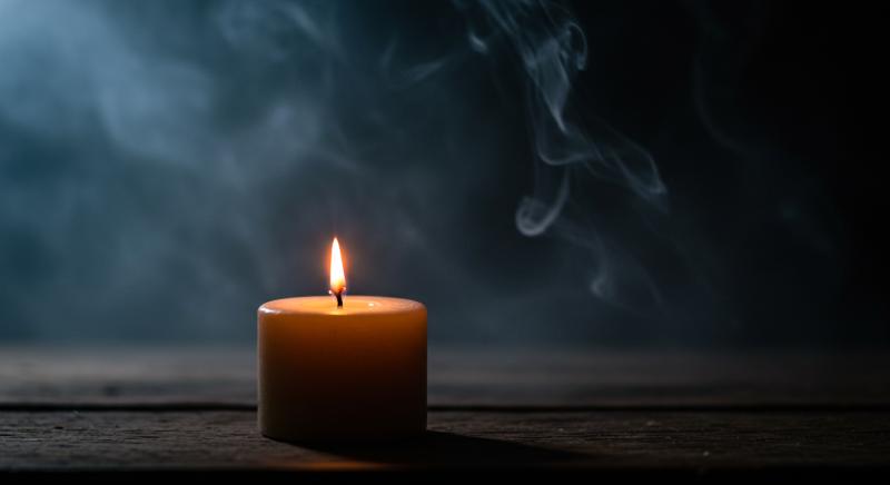 Yanan Mum Karanlik Ortam Sisli Atmosfer