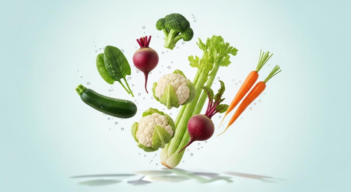 Yedi Sebzenin Hareketli Ve Canli Bir Dizilimle Tazeligini Simgeliyor