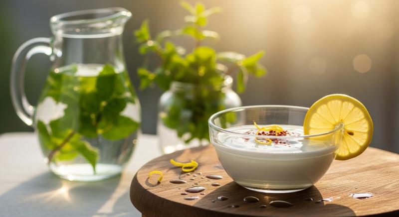 Yogurt Limon Pulbiber Detoks Odeme Karsi Bokeh Yumusak Isik Gorseli