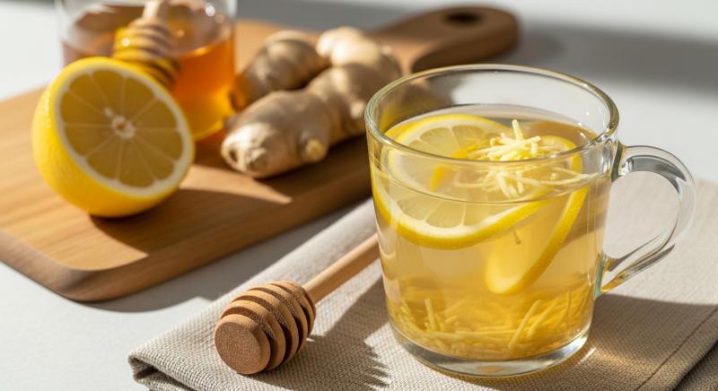 Zencefilli Limon Detoksu Icecek Gorseli