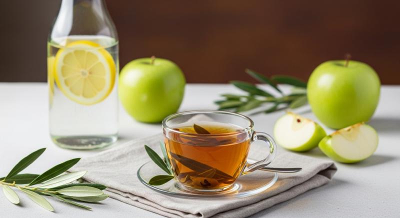 Zeytin Yapragi Cayi Detoks Sade Sunum Temiz Fotograf