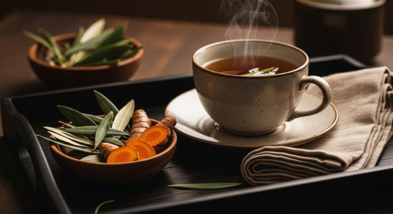 Zeytin Yapragi Cayi Karaciger Icin Bitkisel Sunum