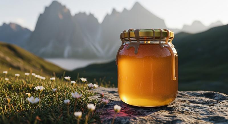 Anzer Yaylasi Alpin Balikenci Bal Kavanozu Endemik Ciceklerle Cekilmis