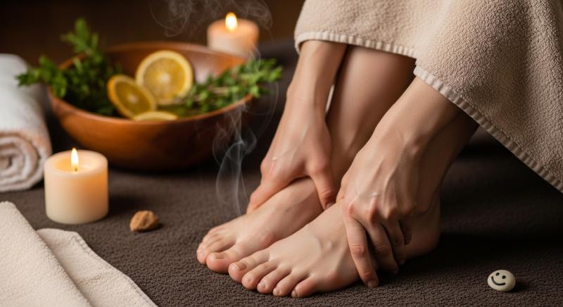 ayak detoksu masaj ve gevseme ritueli