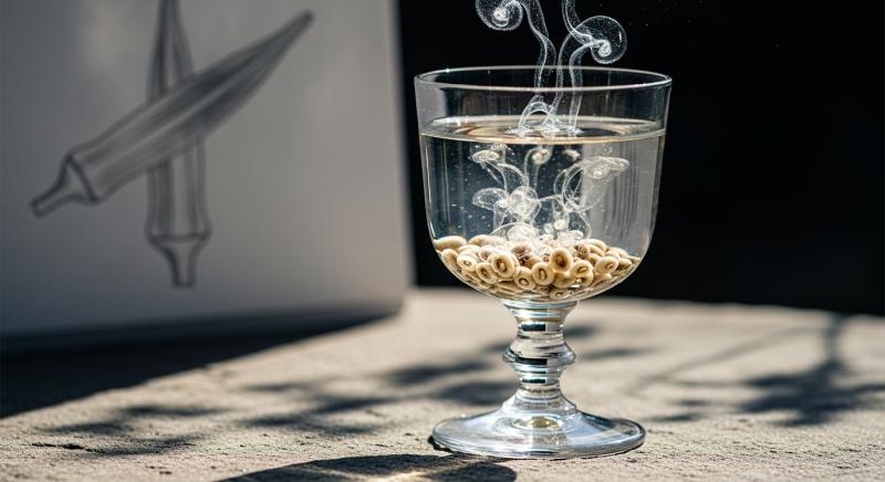 bamya tohumu suda bekleme kompozisyonu