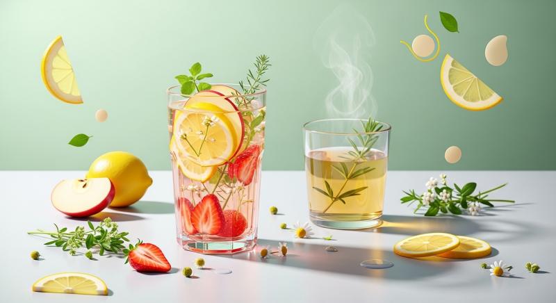 bitki meyve aromali detoks icecek