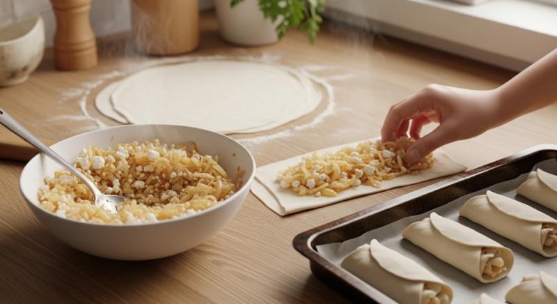 ciris otu borek ic hazirlama sahnesi