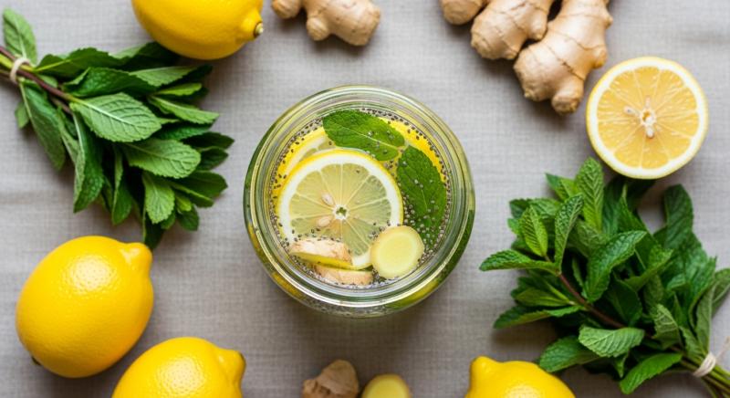 detoks suyu limon zencefil chia