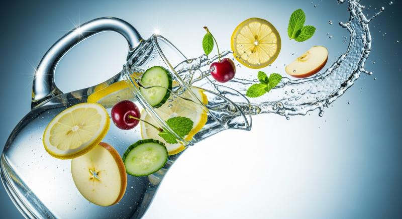 detox suyu dinamik splash kompozisyon