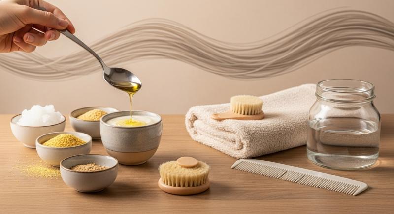 dogal sac maskesi hafif bakim sahnesi