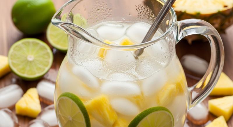 gun boyu icilebilir lime ananas serinletici icecek