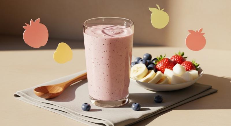 hafif meyve smoothie detoks sahnesi