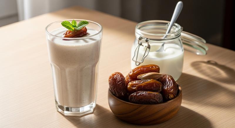 hurma yogurt dogal seker probiyotik icecek