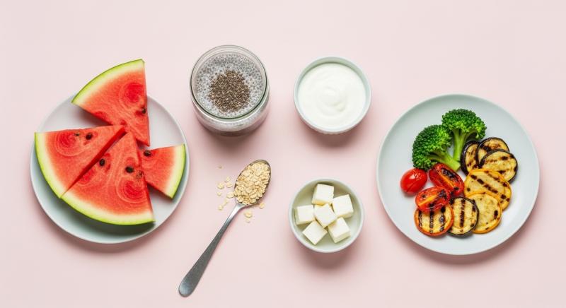 Karpuz Diyeti Dengeli Tabak Konsept