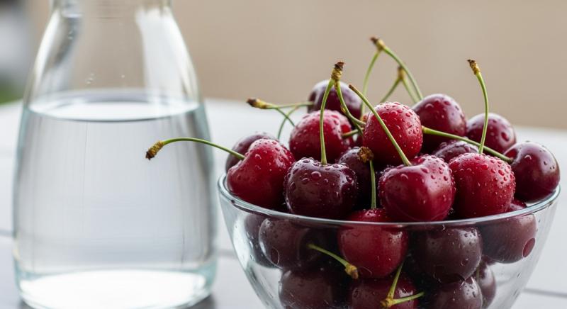 kirazin yuksek su orani ile dogal hidratasyon