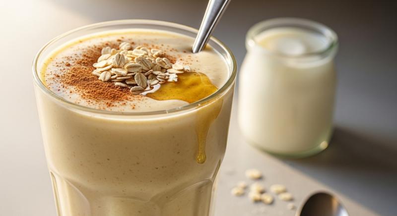 klasik yogurtlu muzlu smoothie kahvalti