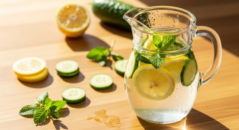 limon salatalik nane detoks dogal ferah fotograf