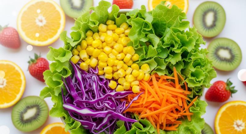 marul lahana enerji meyveli salata