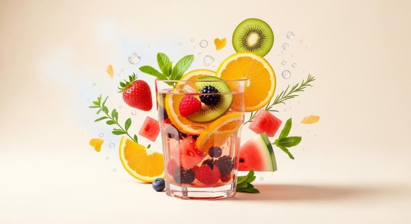 renkli hafif meyve icecek konseptim