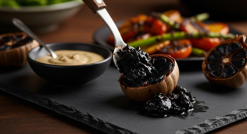 siyah sarimsak umami mutfak scene